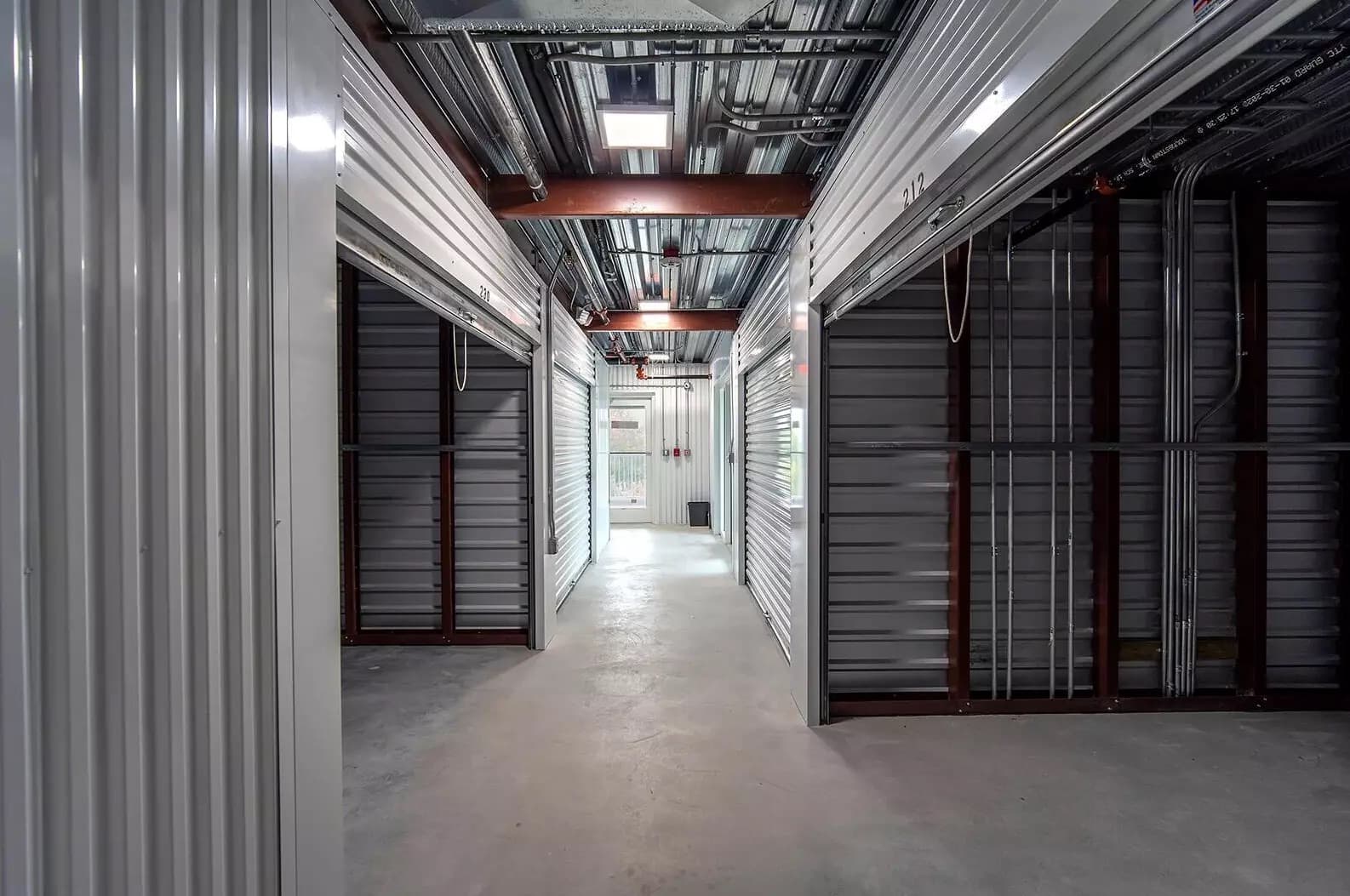678 Storage clean interior climate-controlled hallway with numbered units